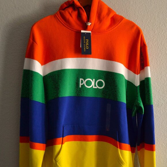 POLO RALPH LAUREN COLOR-BLOCKED DOUBLE KNITTED HOODIES - NWT $98 - Picture 2 of 8